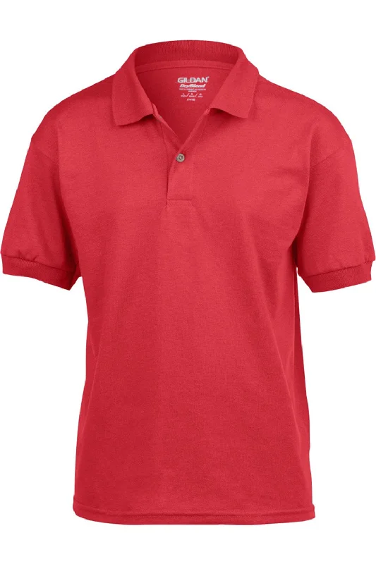 Men's Shirts with Scoop NecksGildan DryBlend Childrens Unisex Jersey Polo Shirt