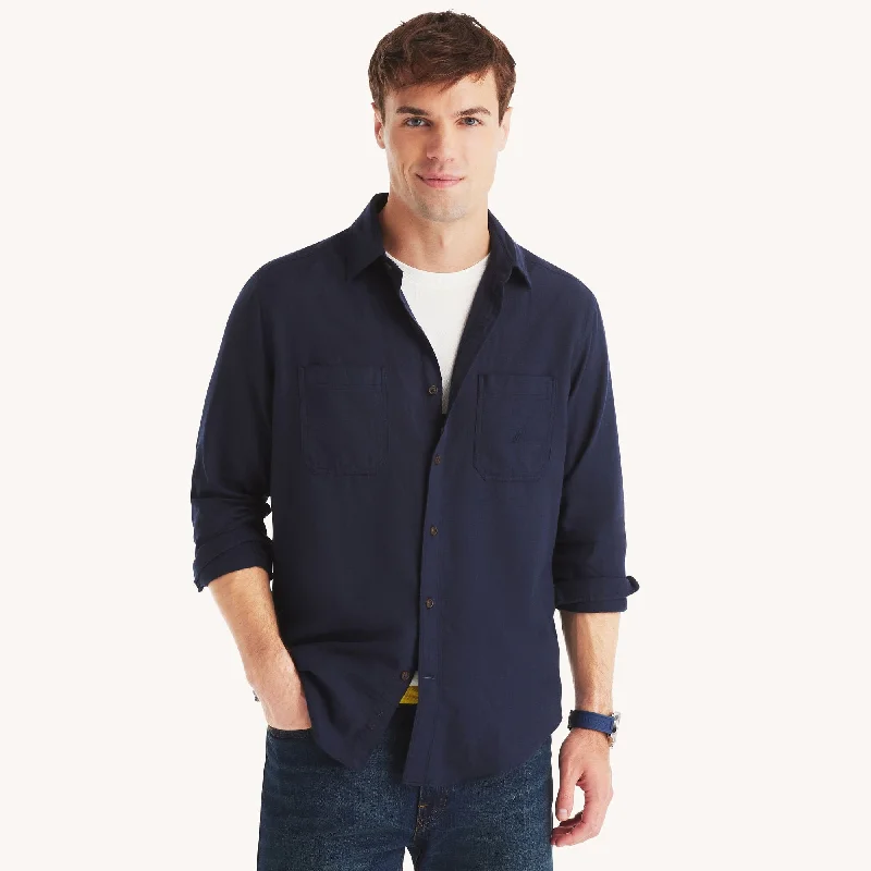 Comfortable Men's Flannel ShirtsNautica Mens Solid Shirt