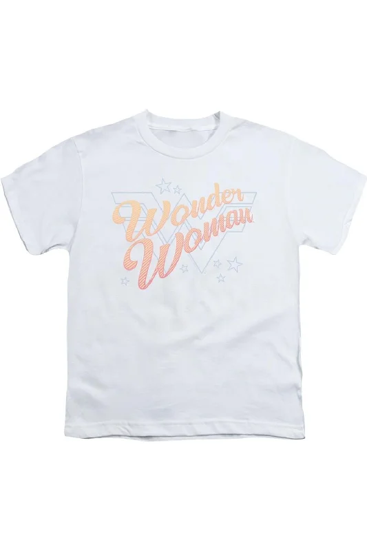 Men's Three-Quarter Sleeved TopsWonder Woman 84 Wonder Lines Short Sleeve Youth Tee / T-Shirt