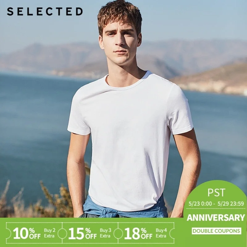 Men's Sleeveless TopsCotton Round Neck Casual Solid T-Shirt