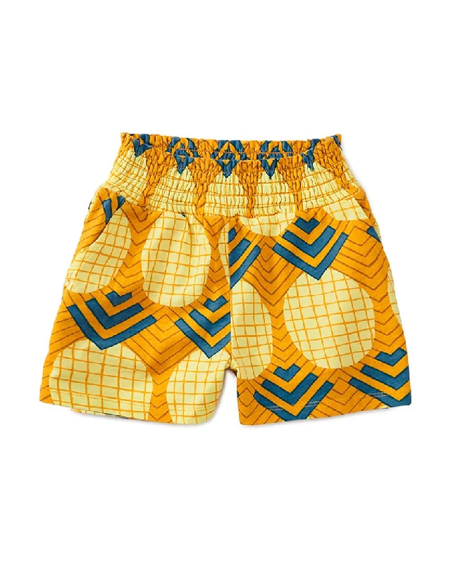 Wide-Leg Men's Casual ShortsTea Collection High-Waisted Smocked Short