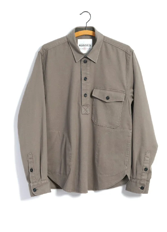 Men's Color-Blocking Shirts for a Statement LookROBERT | Casual Pull-on Shirt | Light Grey