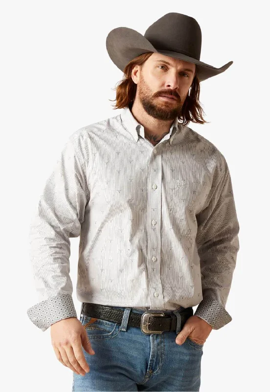 Men's Patterned Dress Casual Shirts for Smart-Casual EventsAriat Mens Victory Long Sleeve Shirt
