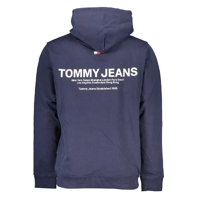 Men's Sweaters with Patchwork DesignsTommy Hilfiger Blue Cotton Men Men's Sweater