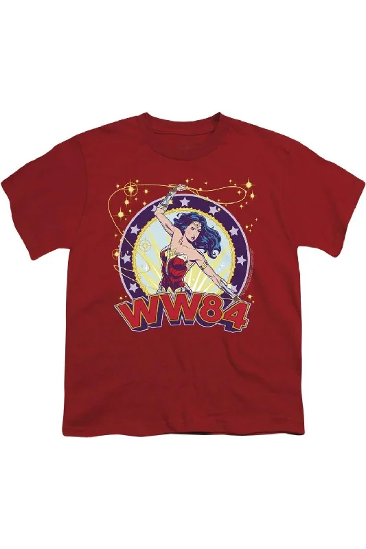 Men's Shirts with Surplice HemlinesWonder Woman 84 Lasso Star Short Sleeve Juvenile Tee / T-Shirt