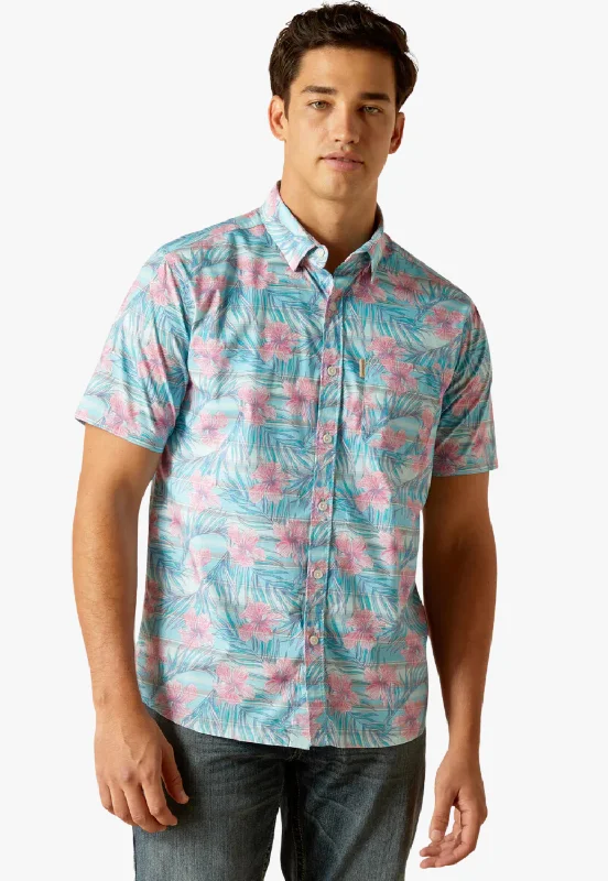 Men's Polo Shirts for Sports and Casual WearAriat Mens Monroe Stretch Modern Fit Short Sleeve Shirt