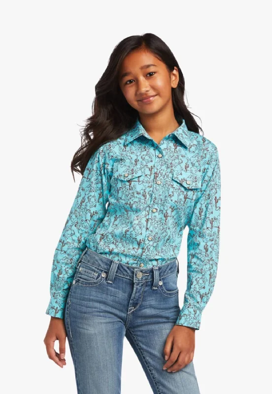 Men's Striped Long-Sleeve Shirts for a Maritime FeelAriat Girls REAL Bucking Bronc Long Sleeve Shirt