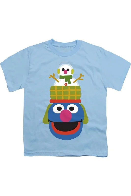 Men's Flowy Shirts for a Relaxed LookSesame Street Christmas Nutcracker Grover Short Sleeve Youth Tee / T-Shirt
