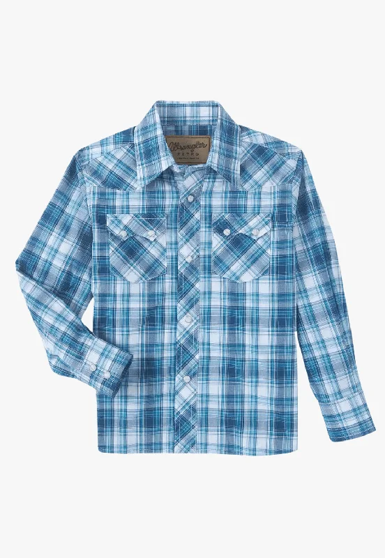 Men's Designer Shirts for a Statement PieceWrangler Boys Retro Long Sleeve Shirt