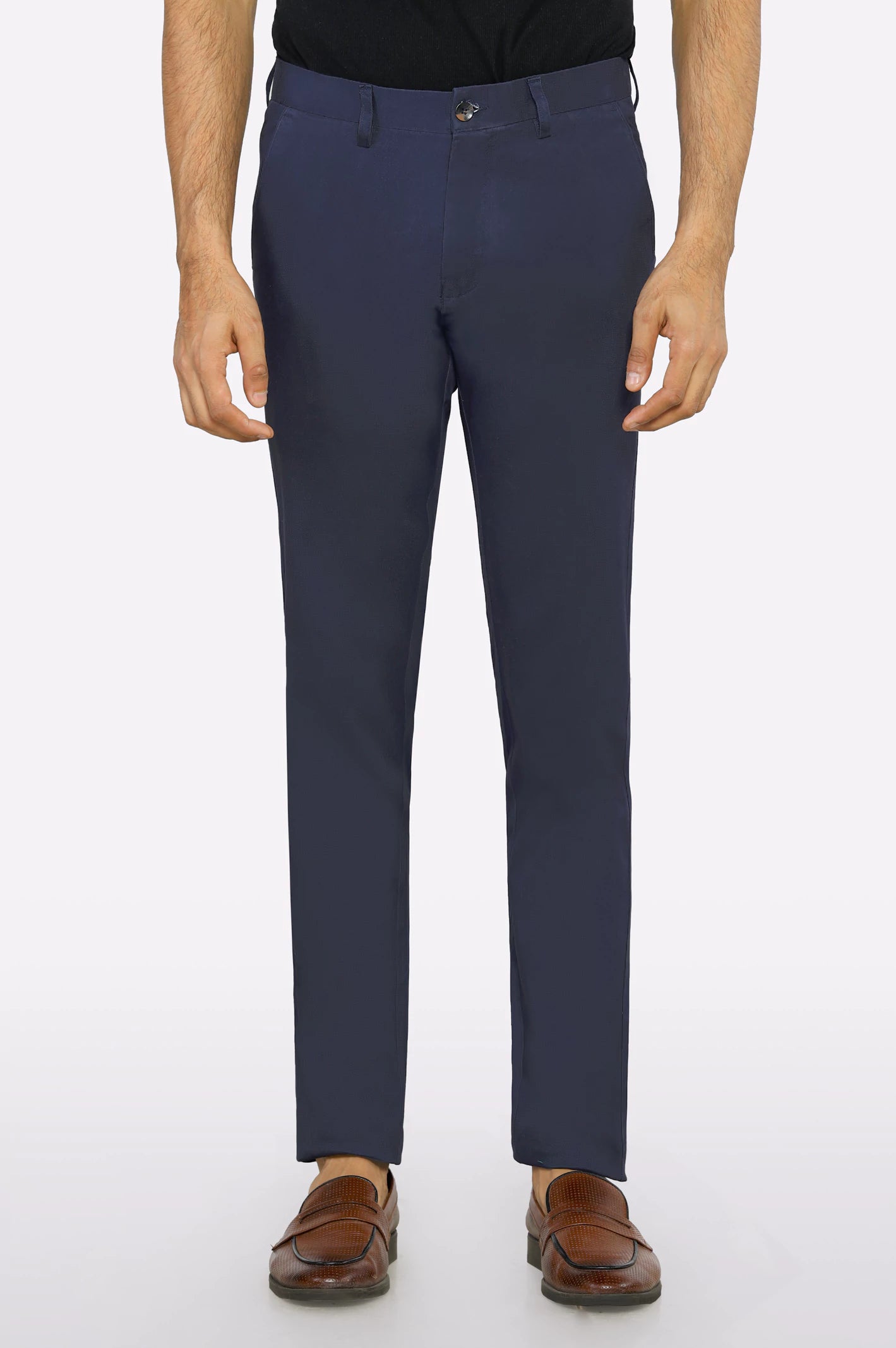 Premium Men's JeansNavy Blue Smart Fit Cotton Chino