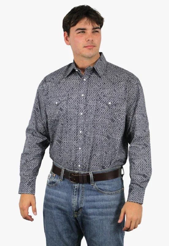 Men's Essential Dress Shirts for Everyday WearRough Stock Mens Snap Long Sleeve Shirt