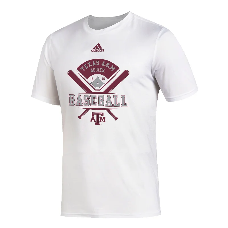 Men's Shirts with Spread CollarsAggie Baseball Tee - Creator White