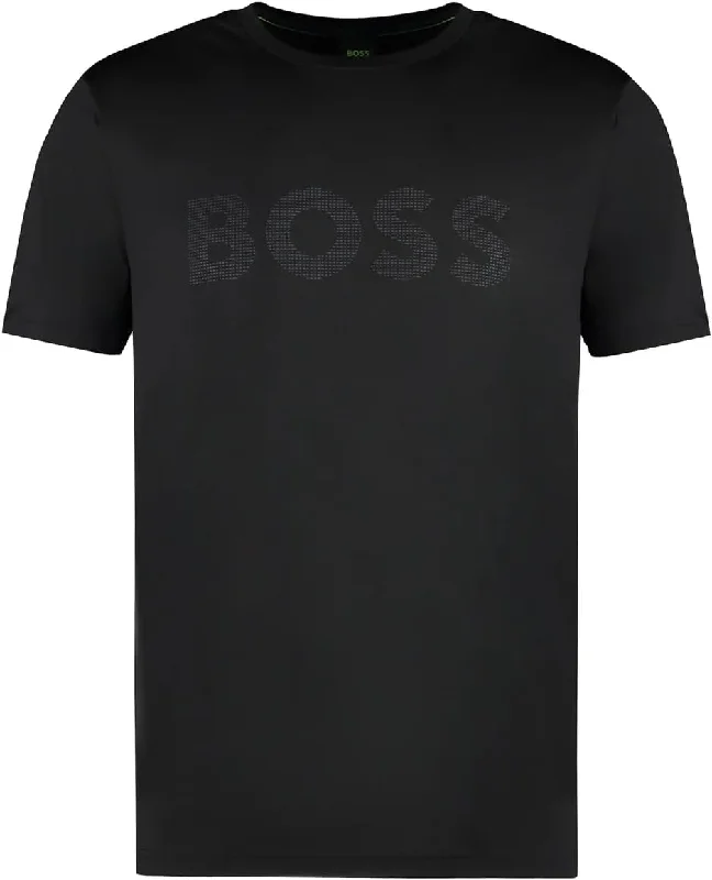 Men's Unique and Designer TopsHugo Boss Men's Tee Active Reflective Logo Crewneck Tee, Black