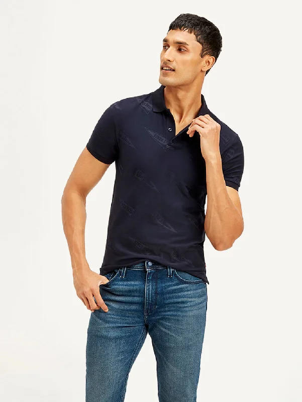 Men's Shirts with Logo EmbossmentsMen's Brand Logo Slim Fit Polo T-shirt