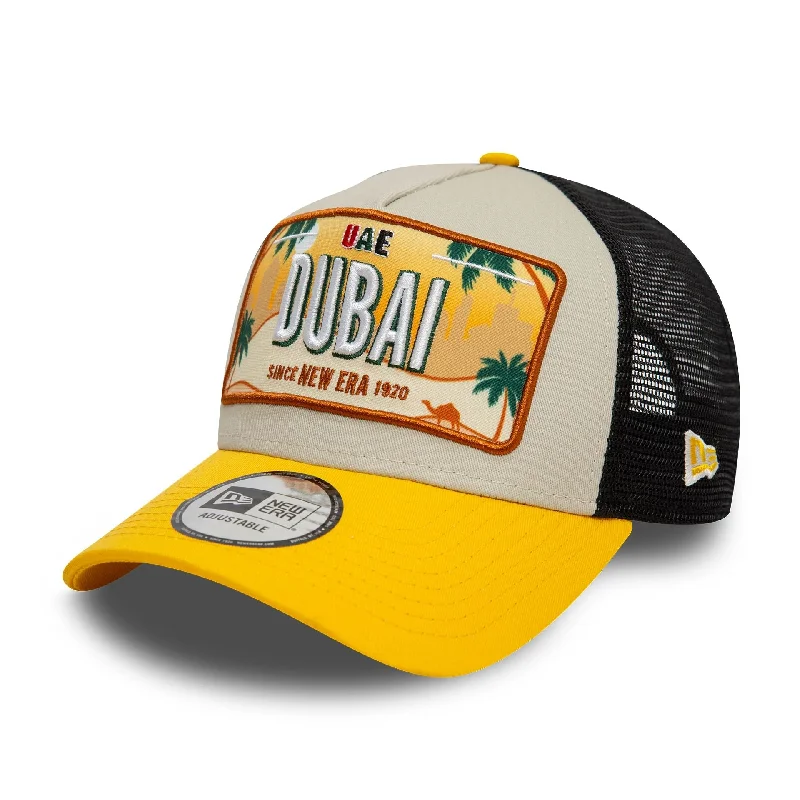 Plain Beanie CapsNew Era License Plate Cream 9FORTY A-Frame Trucker Adjustable Cap