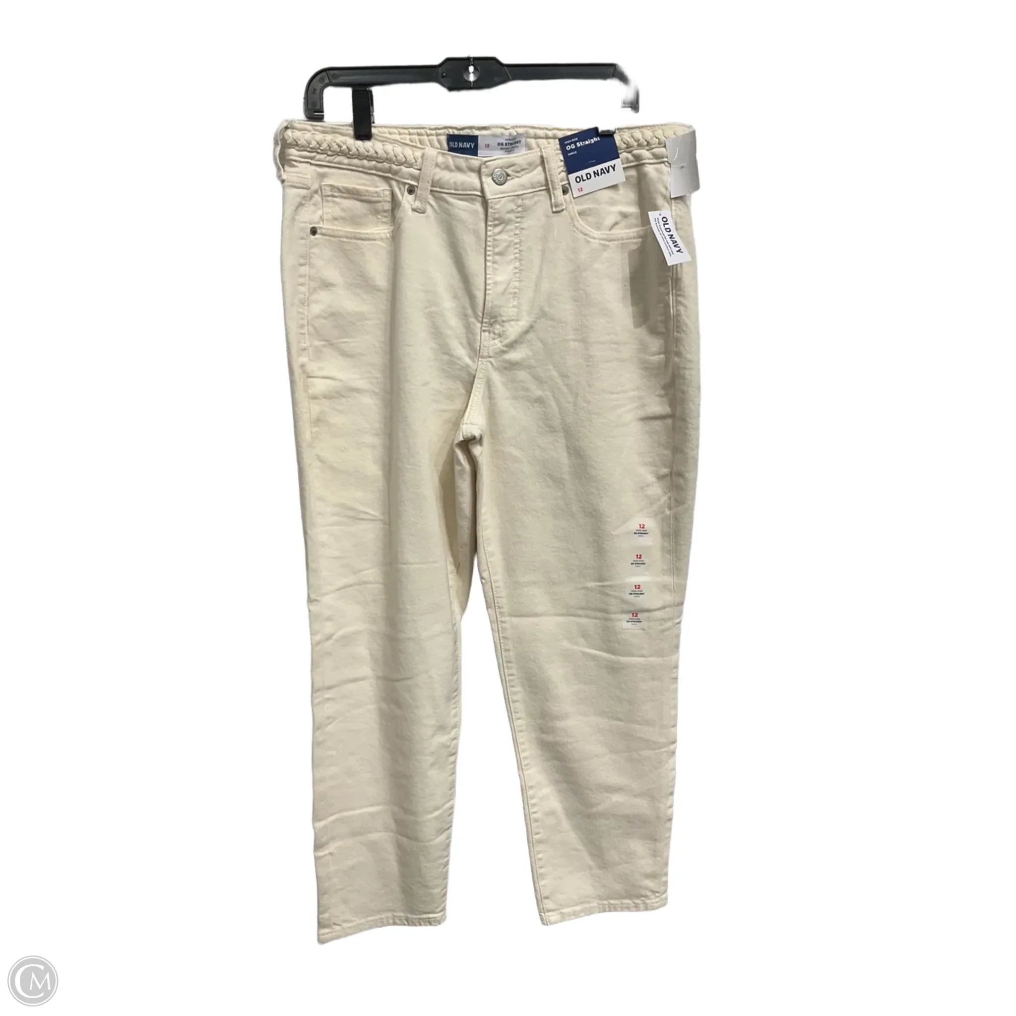 Best Fitting Men's JeansJeans Straight By Old Navy In Cream Denim, Size: 12