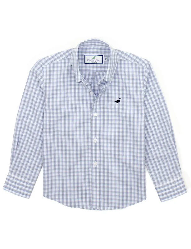 Men's Shirts with Logo EmbossmentsBoys Sportshirt In Slate Lake