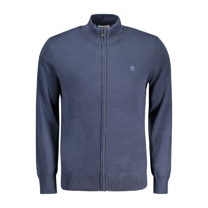 Men's Sweaters with Stand-Up CollarsTimberland Blue Cotton Men's Sweater