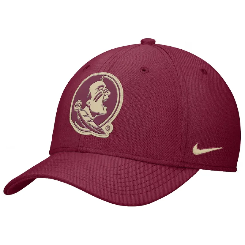 Formal Top HatsNike Seminole Logo Structured Swooshflex Cap - Garnet