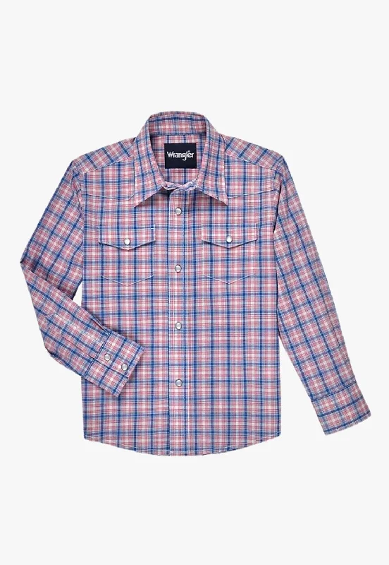 Men's Limited Edition Shirts for ExclusivityWrangler Boys Wrinkle Resist Snap Long Sleeve Shirt