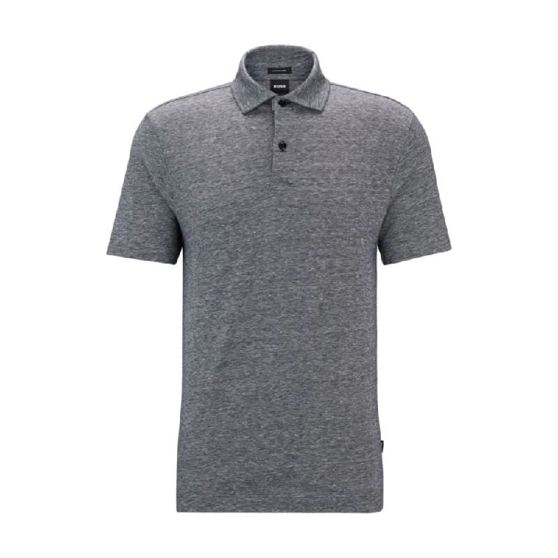 Men's Shirts with Adjustable CuffsRegular-fit polo shirt in cotton and linen