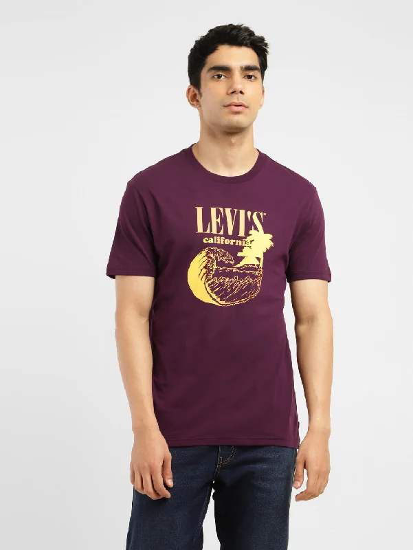 Men's Shirts with Patchwork PatternsMen's Graphic Print Crew Neck T-shirt