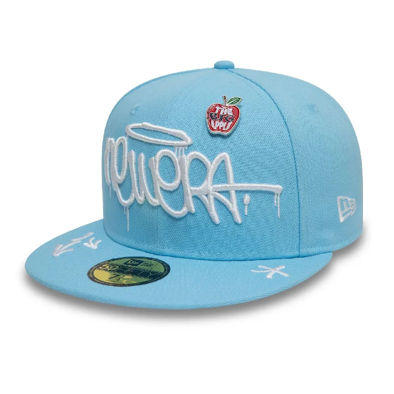 Female Straw HatsNew Era Graphic Pastel Blue 59FIFTY Fitted Cap