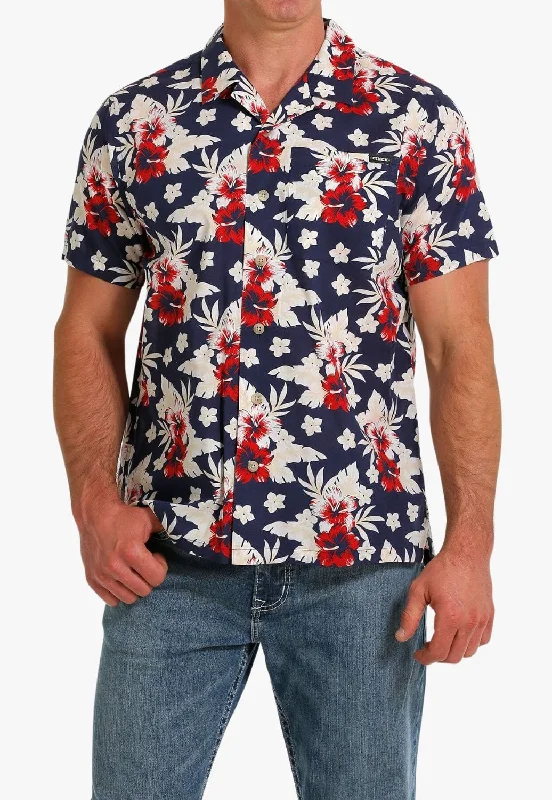 Men's Performance Fabric Shirts for All-Day ComfortCinch Mens Hawaiian Print Short Sleeve Shirt