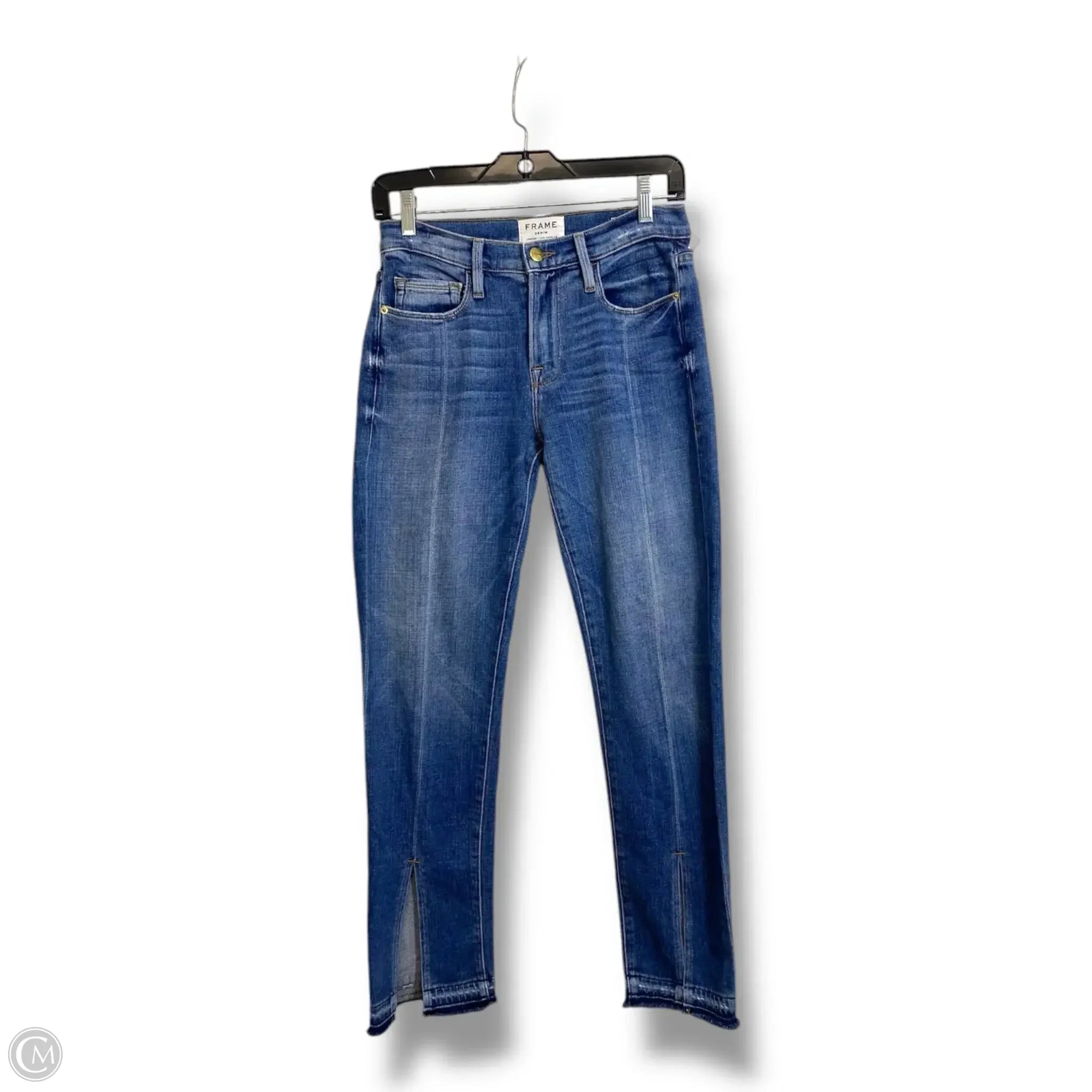 Men's Jeans with RipsJeans Le Nouveau Straight By Frame In Blue Denim, Size: 26
