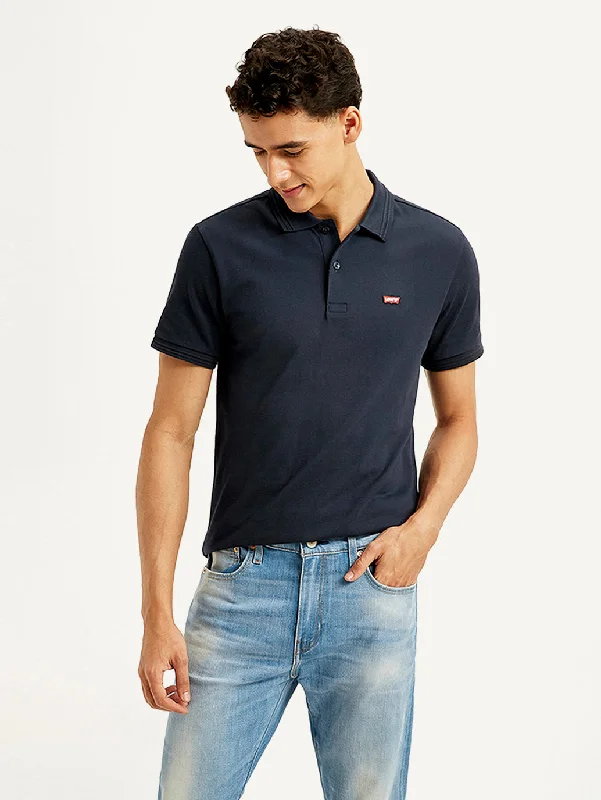 Men's Shirts with Double-Breasted DesignsMen's Solid Slim Fit Polo T-shirt