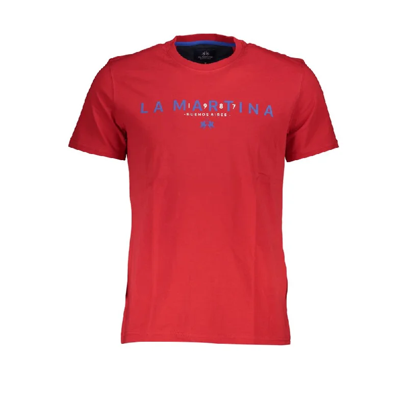 Men's Shirts with Embellished SleevesLa Martina  Cotton Men's T-Shirt