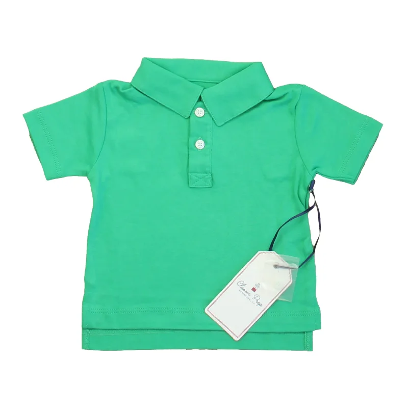 Classic Men's Button-Up ShirtsClassic Prep Boys Blarney Green Polo Shirt Size: 6-9 Months