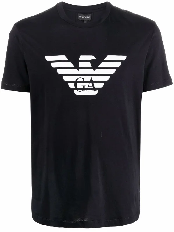 Men's Shirts with Embellished HemlinesEmporio Armani Men's T-Shirts And Polos blue