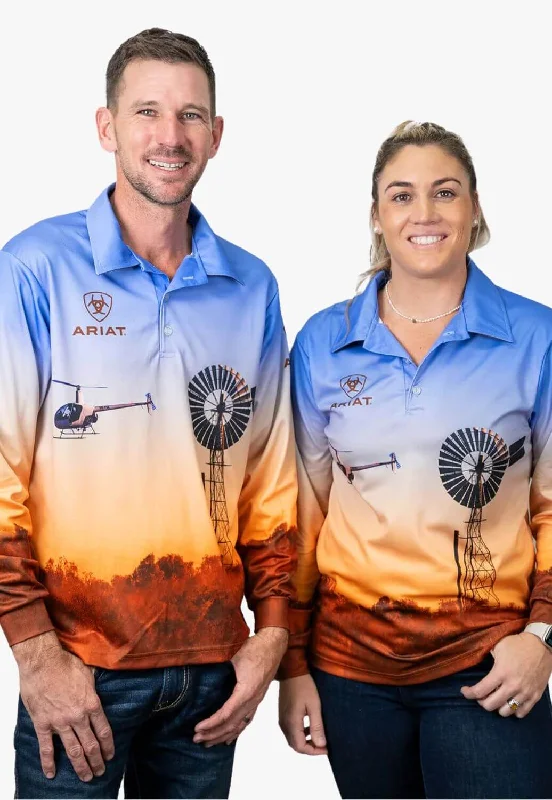 Men's Patterned Button-Down Shirts for Added InterestAriat Adults Windmill Fishing Shirt