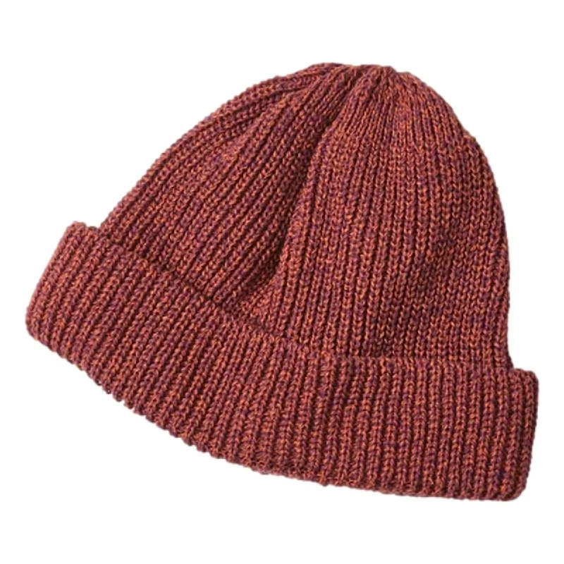 Unique Fedora CapsRecycled Cotton Marl Beanie Bordeuax