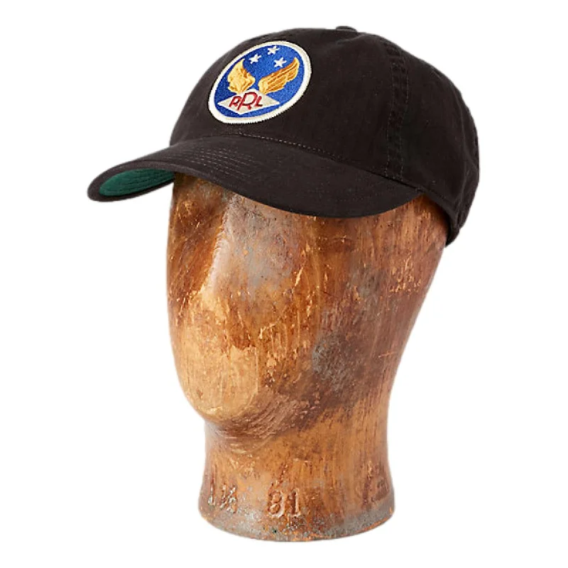 Customized Baseball CapsWinged-Logo Twill Ball Cap Black