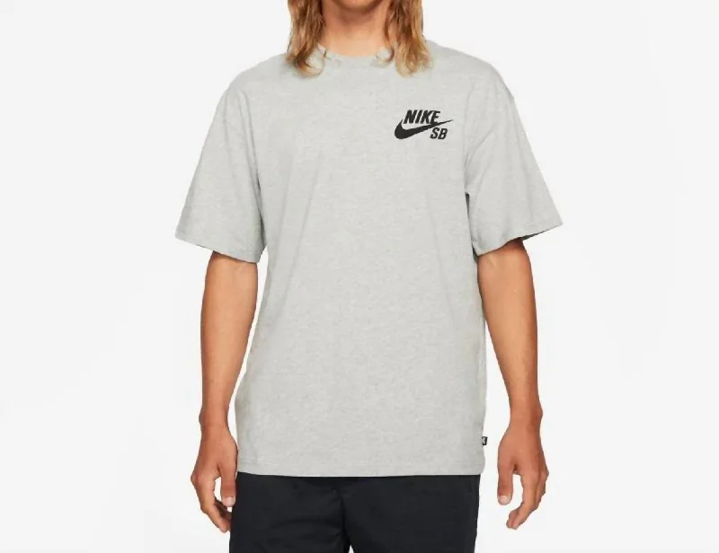 Men's Shirts with Pin CollarsMen's Sb Logo Skate T-Shirt In Grey Heather/black