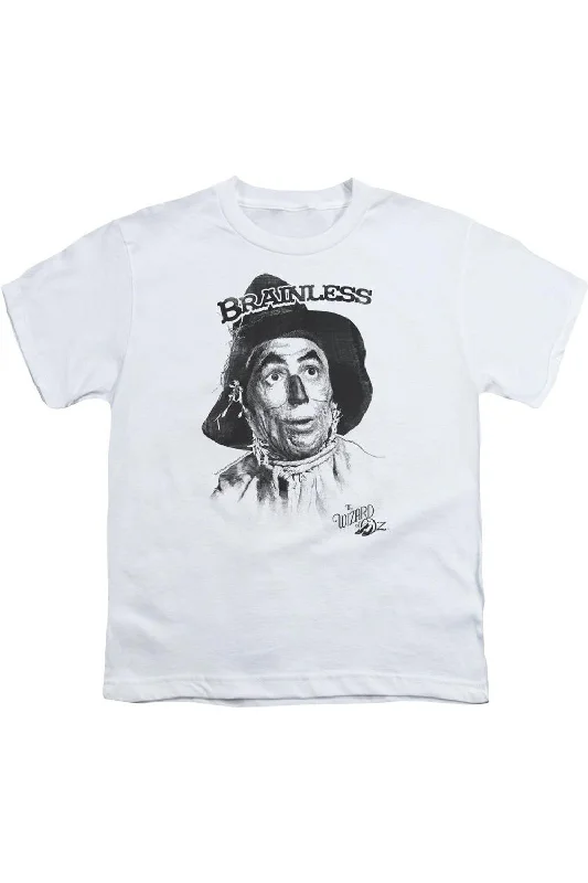 Casual Men's T-ShirtsWizard Of Oz Brainless Short Sleeve Youth Tee / T-Shirt