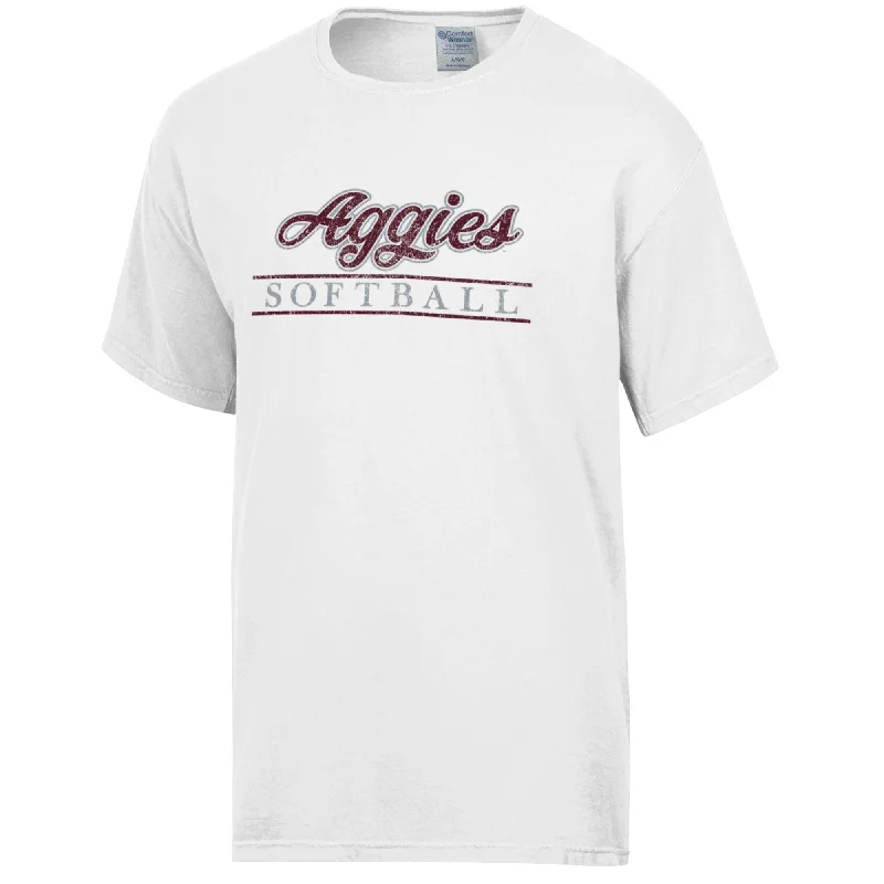 Men's Shirts with Barrel CuffsTexas A&M Aggie Softball Tee - Comfort Wash ***