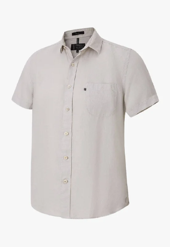 Layered Men's Henley ShirtsPilbara Mens Linen Short Sleeve Shirt