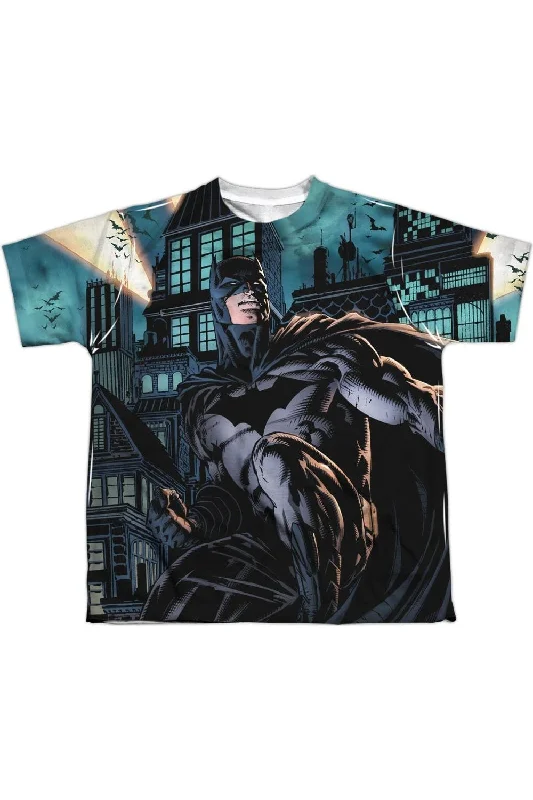 Men's Shirts with Elastic WaistbandsBatman Coming For You Short Sleeve Youth Poly Crew Tee / T-Shirt