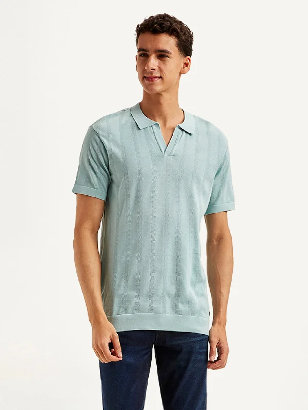 Men's Shirts with Button-Down PocketsMen's Striped Slim Fit Polo T-shirt
