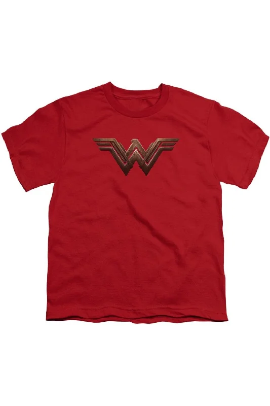 Men's Tailored Shirts for a Professional AppearanceBatman V Superman Wonder Woman Shield Short Sleeve Youth Tee / T-Shirt