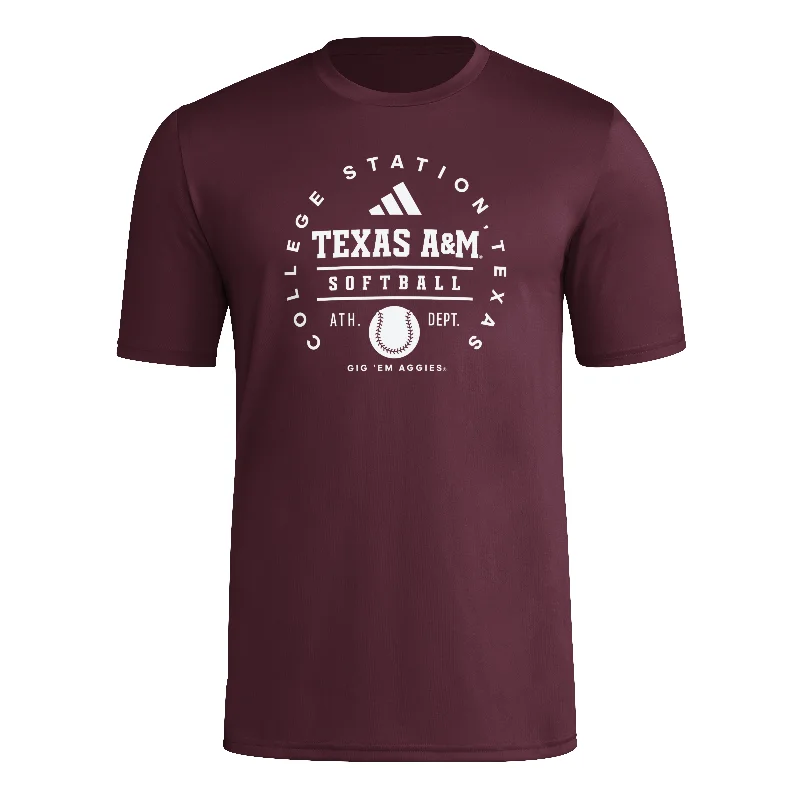 Men's Shirts with Ruffled HemlinesTexas A&M Softball Pre-Game '25 Tee - New!