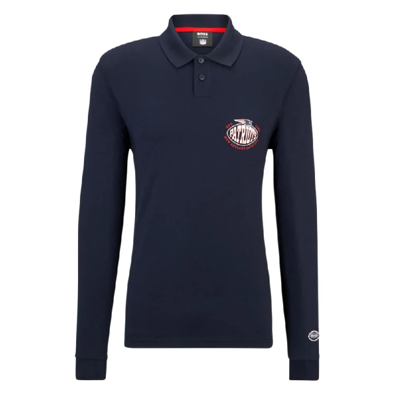 Men's Shirts for Outdoor ActivitiesBOSS x NFL long-sleeved polo shirt with collaborative branding