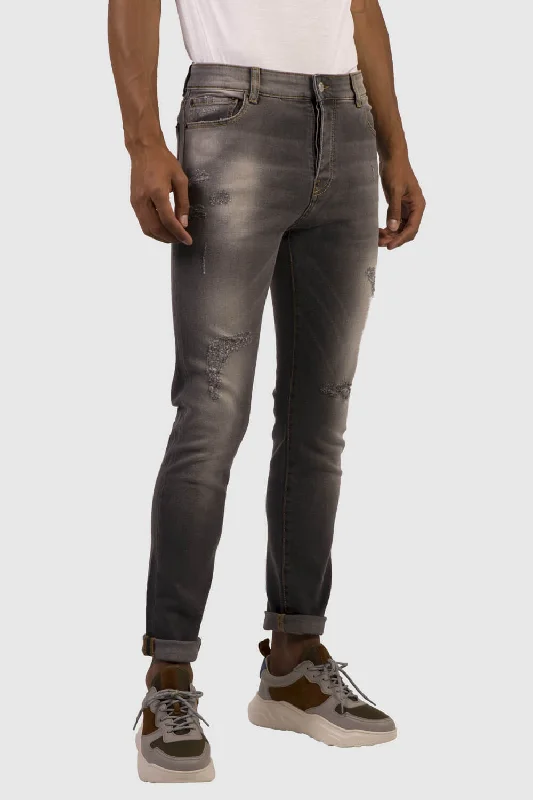Men's Jeans with a Distressed LookInimigo Dark Last Jeans