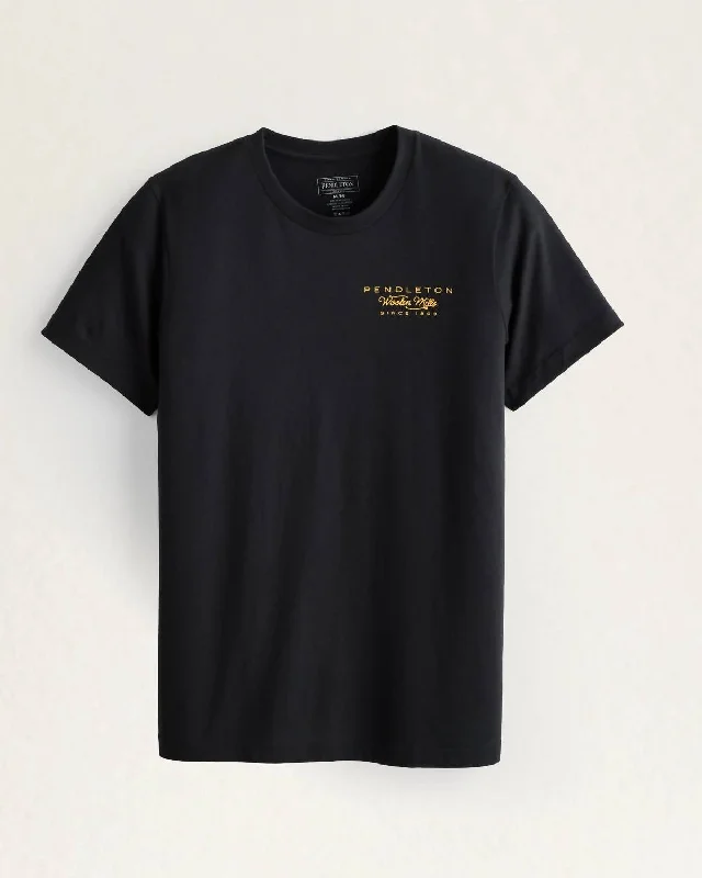 Men's Shirts with Mandarin CollarsMen's Desert Sunset Graphic Tee In Vintage Black/multi