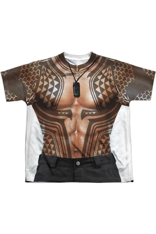Men's Shirts for FishingAquaman Movie Aquaman Tattoos Short Sleeve Youth Poly Crew Tee / T-Shirt