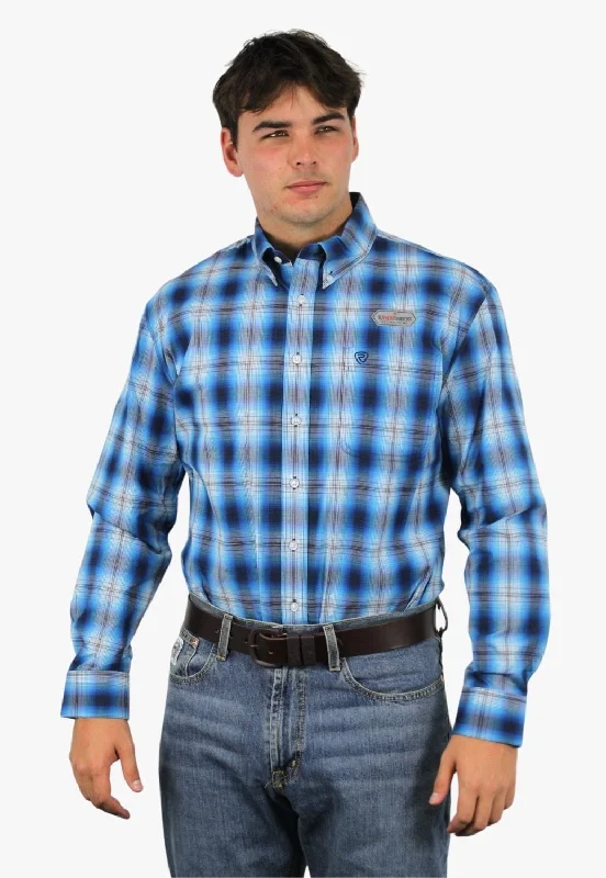 Men's French-Cuff Shirts for a Sophisticated EdgeRock and Roll Mens Plaid Long Sleeve Shirt