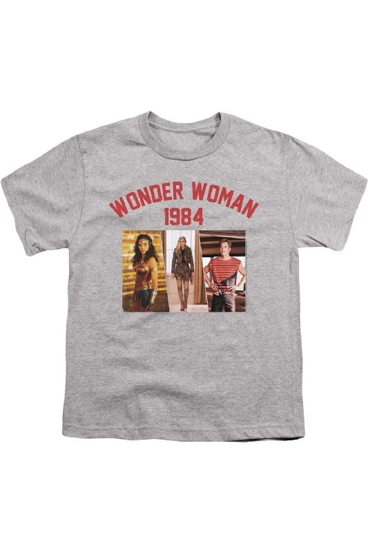 Men's Shirts with Pocket SquaresWonder Woman 84 Collegiate Montage Short Sleeve Youth Tee / T-Shirt